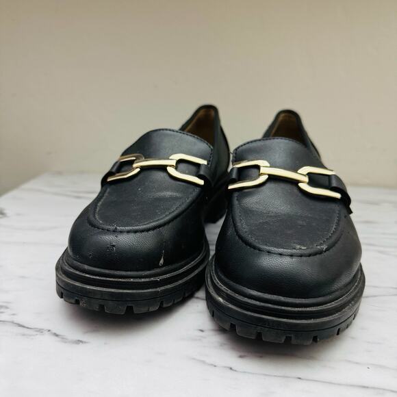 Rachel Zoe Mila Black Leather Loafers Women’s Size 7 - Picture 3 of 12